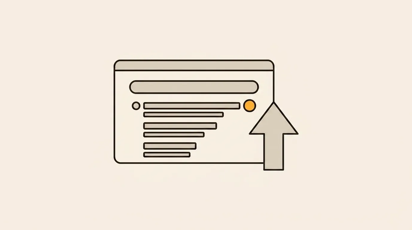 A minimalist illustration of a dropping sales chart inside a web browser next to a conversion funnel with a warning icon.